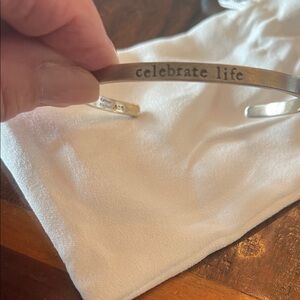Silver 'Celebrate Life' Bracelet by Kathryn Riechert